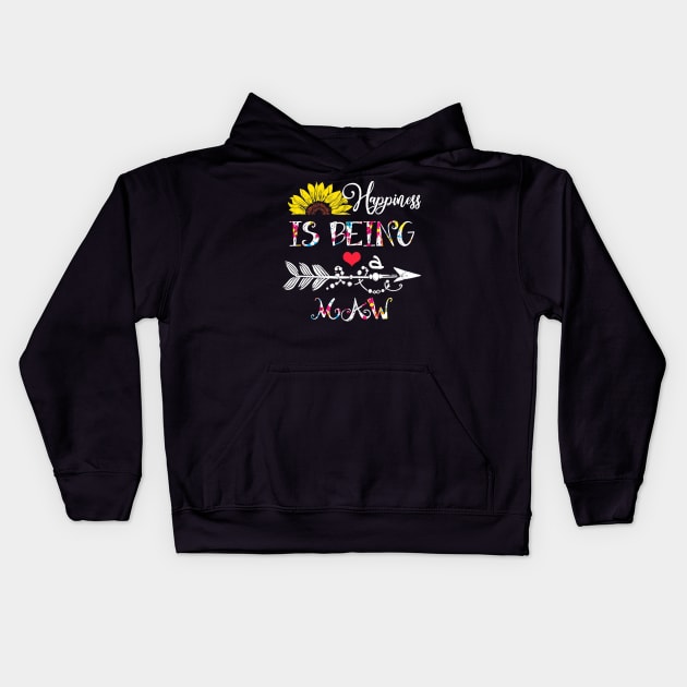 Happiness is being a maw mothers day gift Kids Hoodie by DoorTees